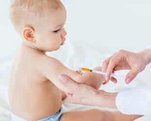Infant Boy Receiving Vaccine